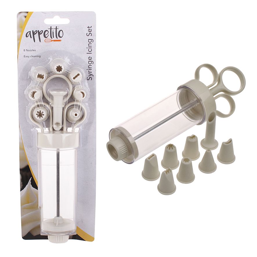 APPETITO SYRINGE ICING SET W/ 8 NOZZLES