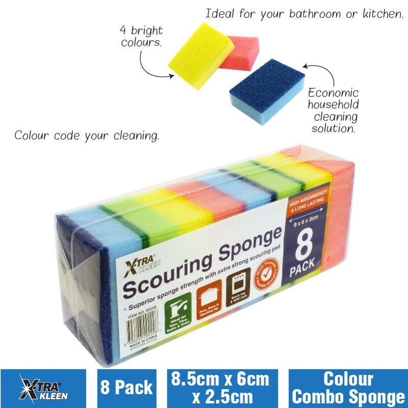 Sponge Scourer Multi Colour 8pk