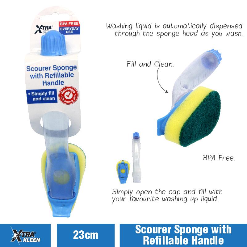 Sponge Scourer with Refillable Handle