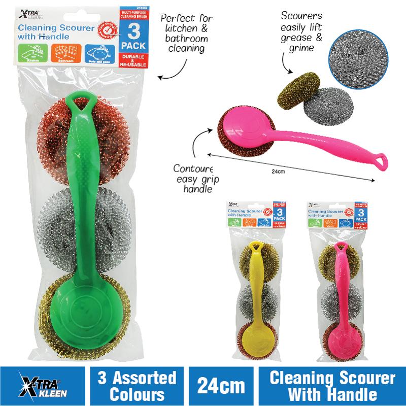 Scourer with Brush 3pk