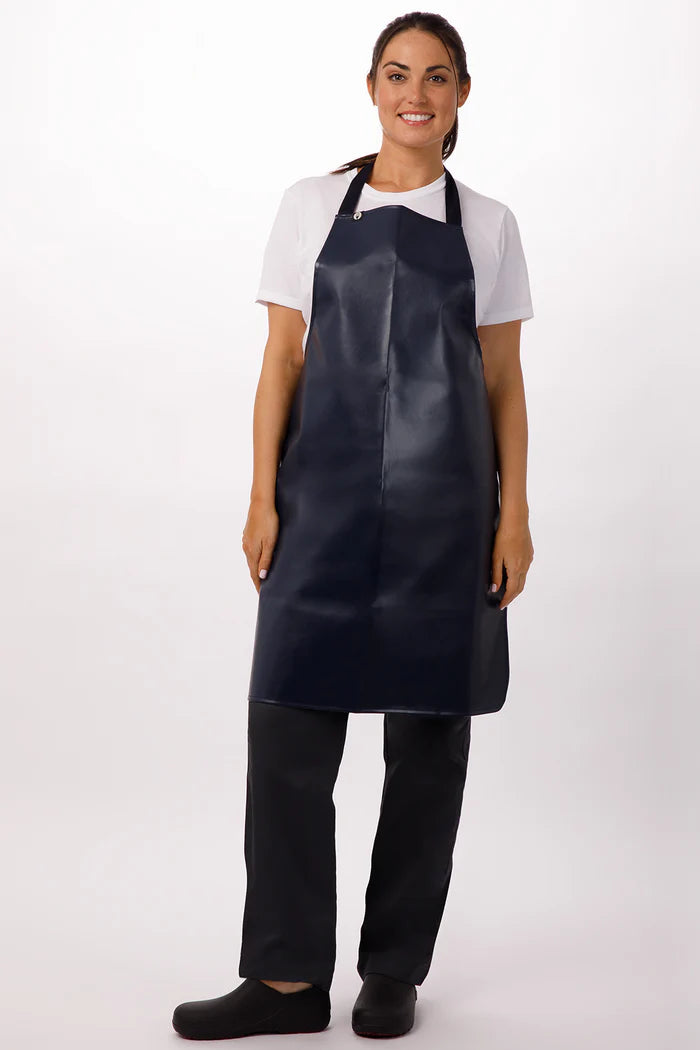 Chef works Short PVC Bib Apron- Navy