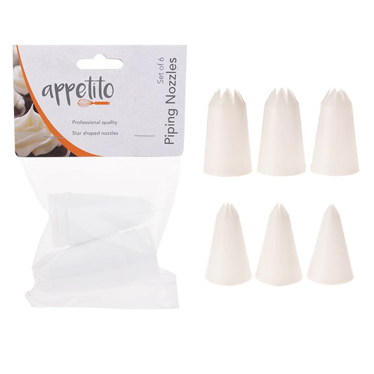 APPETITO STAR PLASTIC PIPING NOZZLES SET 6
