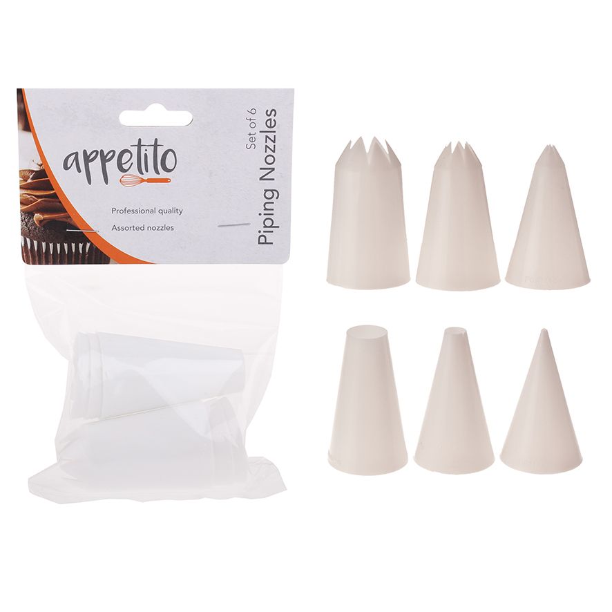 APPETITO ASST. PLASTIC PIPING NOZZLES SET 6