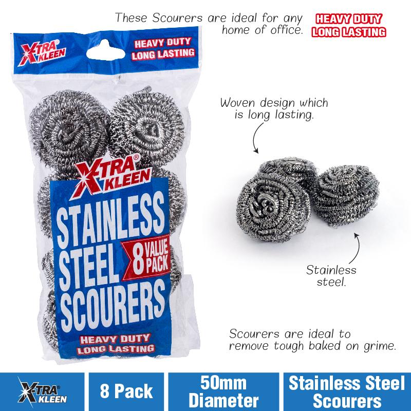 Scourer Stainless Steel 8pk