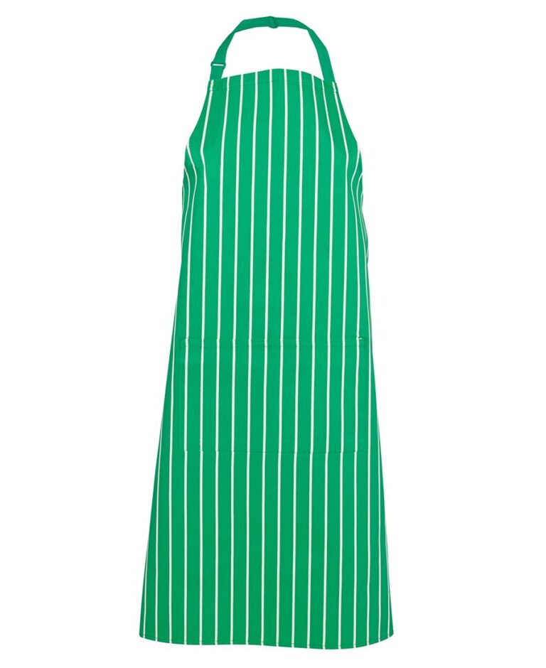 BIB STRIPED APRON WITH POCKET