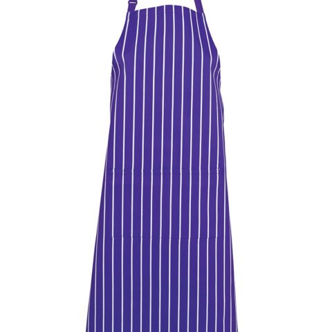 BIB STRIPED APRON WITH POCKET