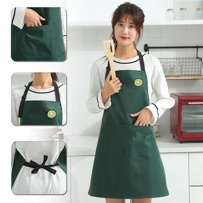 Bib PVC Apron with Lemon logo 2 pockets