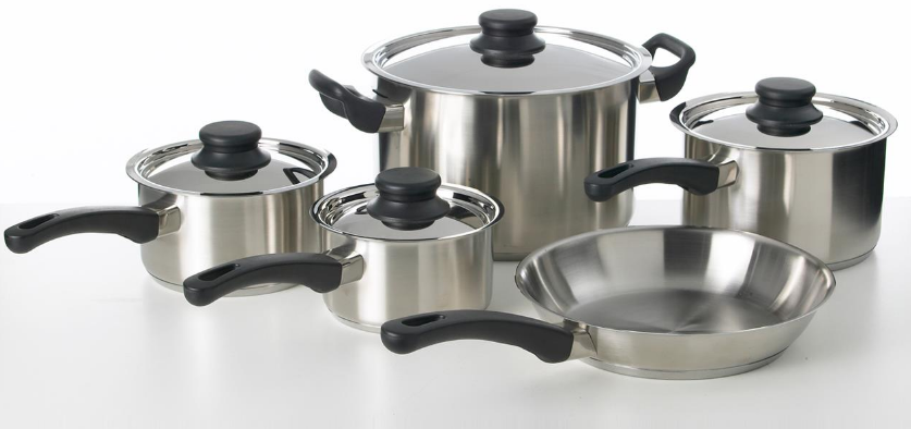 5 Piece Stainless Steel Saucepan Set