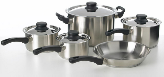 5 Piece Stainless Steel Saucepan Set