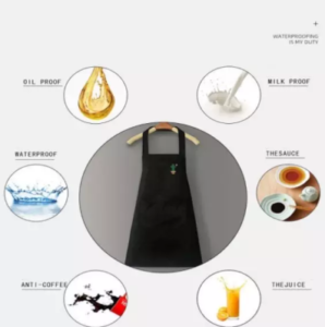 Bib PVC Apron with Lemon logo 2 pockets