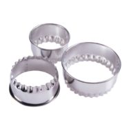 Crinkle Cutter Stainless Steel Set of 3